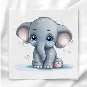 Panel de tela para bebé elefante para acolchado artesanía costura edredón bloque CBE74960 - Imagen 1 de 2