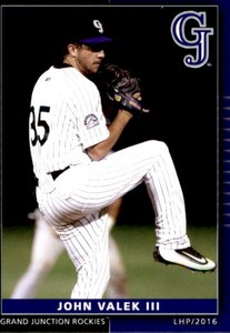 2016 Grand Junction Rockies Grandstand #38 John Valek III Parkland Florida Card