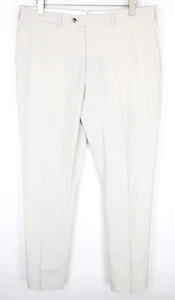 Suitsupply Soho Mens Trousers UK46L Light Grey Cotton Stretch Pleated Front - Picture 1 of 8