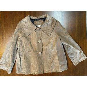 Live A Little Women Medium Brown 90’s Y2K Vintage Quarter Sleeve Leather Jacket 