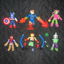 Marvel Minimates Captain America Iron Spiderman Green Goblin Fantastic 4 Parts