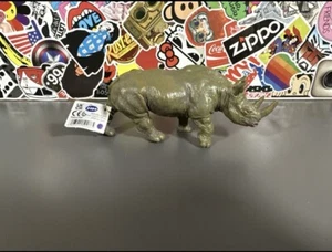 PAPO Black Rhinoceros Figure Wild Animal Kingdom - Picture 1 of 5