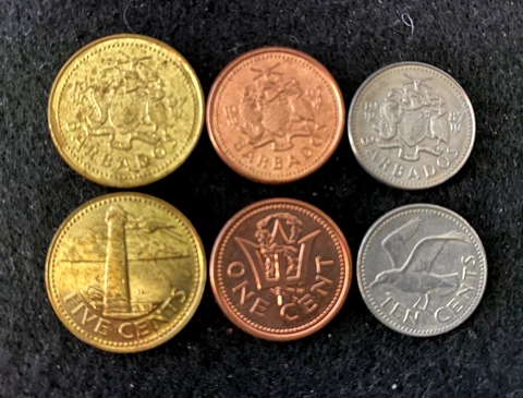 Barbados 3 Coins Set 1, 5, 10 Cents World Coins Cover