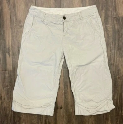 Hurley Womens Pants Crop Size 7 Beige Flat Front Pockets  - Image 1 of 4