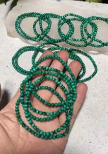 wholesales 12pcs 4mm Natural malachite bracelets beads - Picture 1 of 2