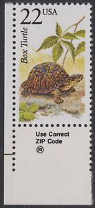 US 2326 North American Wildlife Box Turtle 22c zip single LL MNH 1987