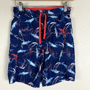 Tommy Bahama Board Shorts Boys Youth Medium Blue Shark All Over Print Swim Beach - Picture 1 of 18