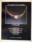 DeBeers Jeweler, Jewelry PRINT AD - 1980 ~ diamond necklace