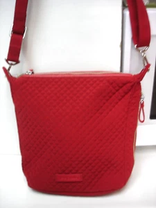 Vera Bradley Carson Min ohne Etikett Neu Mikrofaser Crossbody Bg Cardinal R + 2 - Bild 1 von 7