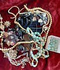Vintage costume broken jewelry For craft supplies mixed craft lot