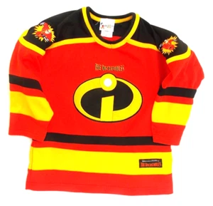 Disney World Incredibles Boys "INCREDIBLE" Hockey Jersey LARGE - Picture 1 of 8