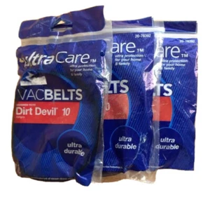 (1) DIRT DEVIL 10 VACUUM CLEANER BELT, FEATHERLITE VISION LITE TURBO, ULTRACARE - Picture 1 of 2
