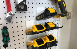 DeWalt 20V Max Battery Pegboard Mount | Pegboard Battery Holder | Garage Storage - Picture 1 of 4