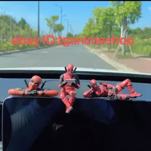 3 Pcs Superhero Deadpool Mini Figure Car Dashboard Decorations Toys US Seller - Picture 1 of 4