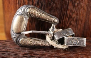 Vintage NELSON Ranger Belt Buckle Set of 3 Sterling Silver & 10K Yellow Gold - Picture 1 of 6