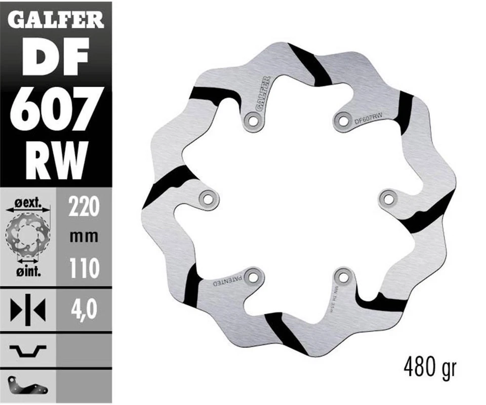 Galfer Rear Brake Disc WAVE FIXED GROOVED 220x4 KTM 450 SXF FACTORY 2018 > 2023 - Imagem 1 de 1