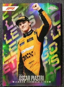 2023 Topps Finest Formula 1 F1 Oscar Piastri Let’s Go Refractor McLaren #LG8 SSP - Picture 1 of 2