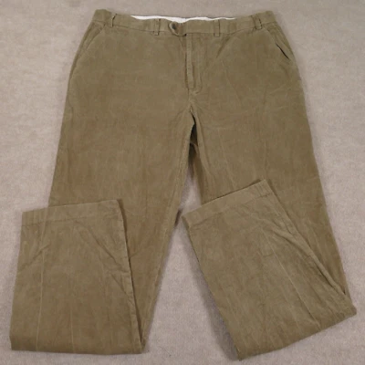 Vintage Polo Ralph Lauren Corduroy Pants Mens 38x32 Brown Flat Front - Image 1 of 4
