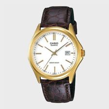 Casio Mens Mtp1183q-7a Gold Tone Casual Leather Dress Watch Quartz Classic