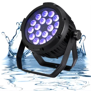 BECEN Waterproof LED Par Light IP65 18X18W RGBWA UV 6IN1 DMX DJ Stage Lighting - Picture 1 of 14