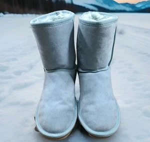 Botas UGG para mujer talla 8 azul bebé vintage clásicas cortas de gamuza festival raras - Imagen 1 de 10