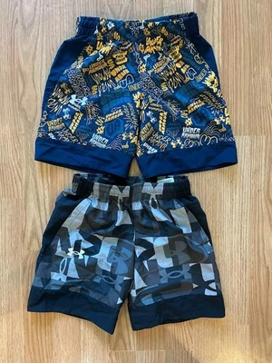 Under Armour Loose Boys Size XS black/navy Printed Shorts Lot of 2 - Image 1 of 4