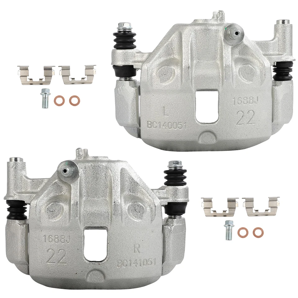 Par de pinzas de freno delanteras para Hyundai Scoupe 1993 1994 1995 con soporte Foto 1 de 1