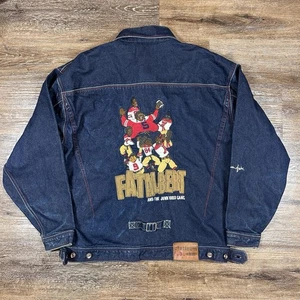 Vintage Platinum FUBU Jacket Men's XXL Fat Albert Football Team Denim Rare - Picture 1 of 7