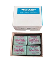 Vtg Faber-Castell Kneaded Erasers BOX OF 12 7530 Artist’s Rubber I982 NOS - Picture 1 of 8