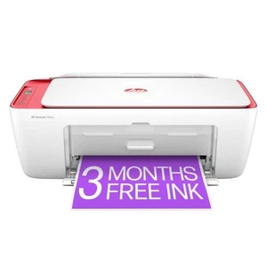 Open Box HP DeskJet 2842e All-in-One Printer Chili Red + 3 Mo Instant Ink HP+ - Afbeelding 1 van 5