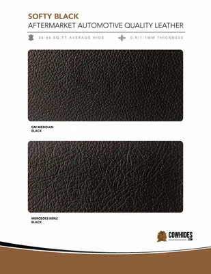 TODO CUERO NEGRO PIEL AUTOMOTRIZ NAPA GUIJARROS TAPICERÍA ASIENTO COCHE VACA COMPLETO Foto 1 de 4