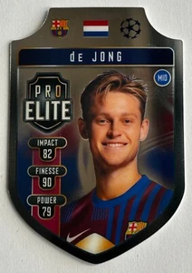 Topps Match Attax UEFA 2021-22 - DE JONG (BARCA) Cromo Pro-Elite Shield SH14 - Imagen 1 de 2