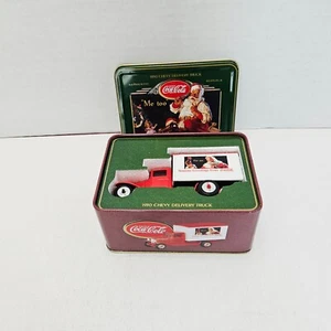 Coca Cola Miniature Delivery Chevy Panel Truck in Collectors Tin Ertl 1994 B319 - Picture 1 of 14