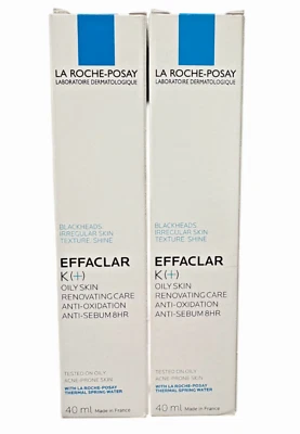 La Roche-Posay Effaclar K[+] Anti-Blemish Moisturiser | Pack of 2 | 40ml - Image 1 of 4