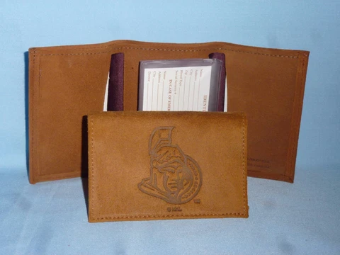 OTTAWA SENATORS  Leather TriFold Wallet   NEW!   txt Cover