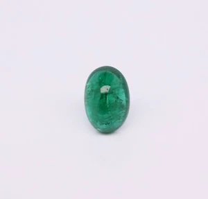 3.65 ct Best Grade VIVID GREEN / Natural Zambian Emerald - Cabochon - Video !! - Picture 1 of 3