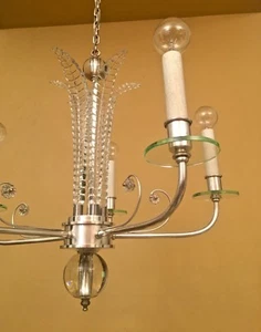 Vintage Lights silver 1930s chandelier EXTRAORDINARY - Picture 1 of 8
