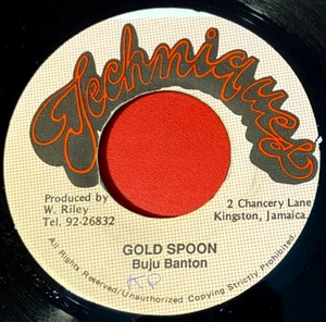 Buju Banton Gold Spoon 7" JA RP Techniques b/w Cleevie And Danny Version VINYL - Imagen 1 de 6
