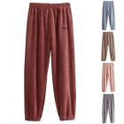 Cozy and Soft Long Trousers for Women's Winter Pajamas in Coral Fleece Velvet