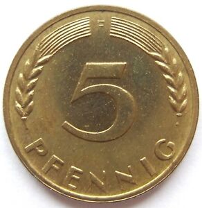 5 Pfennig 1949 F in Polierte Platte nur 250 Exemplare Selten !!!