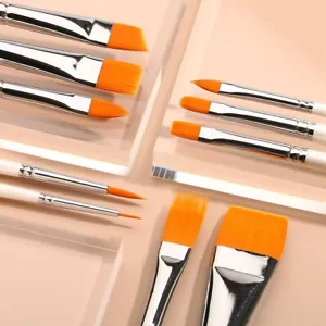 Bowitzki 10 Stück Profi Face Painting Pinsel Wollpinsel Malpinsel - Bild 1 von 6