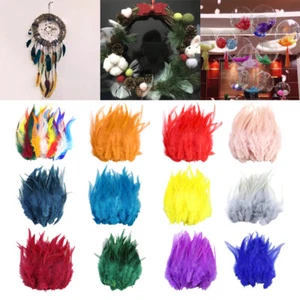 50pcs rooster tail feathers 5-7inch for Sewing Millinery Cloth Wedding Craft - Picture 1 of 13