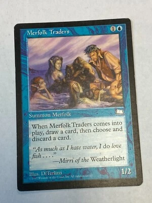 Merfolk Traders- Magic the Gathering MTG Weatherlight Single Card - Image 1 of 3