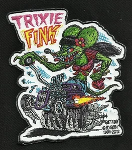 OFFICIALLY LICENSED ED "BIG DADDY" ROTH RAT FINK TRIXIE FINK HOT ROD RACER PATCH - Picture 1 of 3