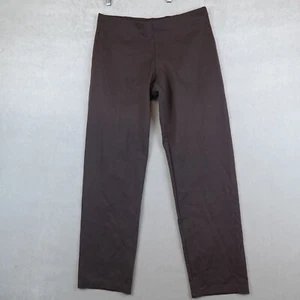 Eileen Fisher Pants Size Medium Pull On Straight Ponte Brown Rayon 30x28 - Picture 1 of 10