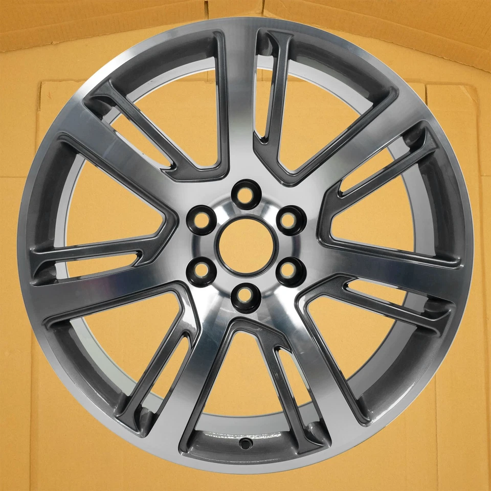 For Cadillac Escalade ESV OEM Design Wheel 22" 2015-2020 Machined Grey Rim 4738 - Image 1 of 4
