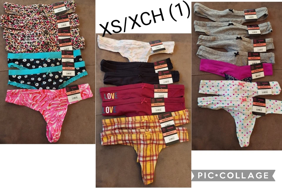 No Boundaries Cotton Thong Panties Underwear Lot Size XS/S/M/L/XL/2XL-XXL/3XL - Image 1 of 4