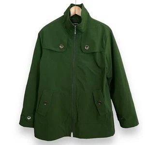 Kristen Blake Cappotto Giacca Verde Donna Taglia XL Doppia Cerniera Dettagli Bottoni - Foto 1 di 11