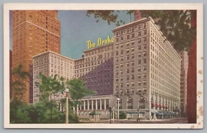 Drake Hotel, Lake Michigan, North Michigan Avenue, Chicago, Illinois, PC de colección - Imagen 1 de 2