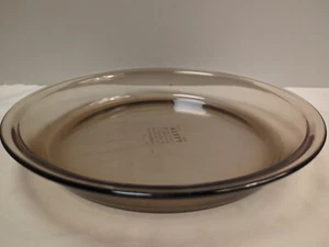 VTG PYREX Brown Amber Glass Pie Pan #209 Dish Plate 9 Inch - Picture 1 of 5